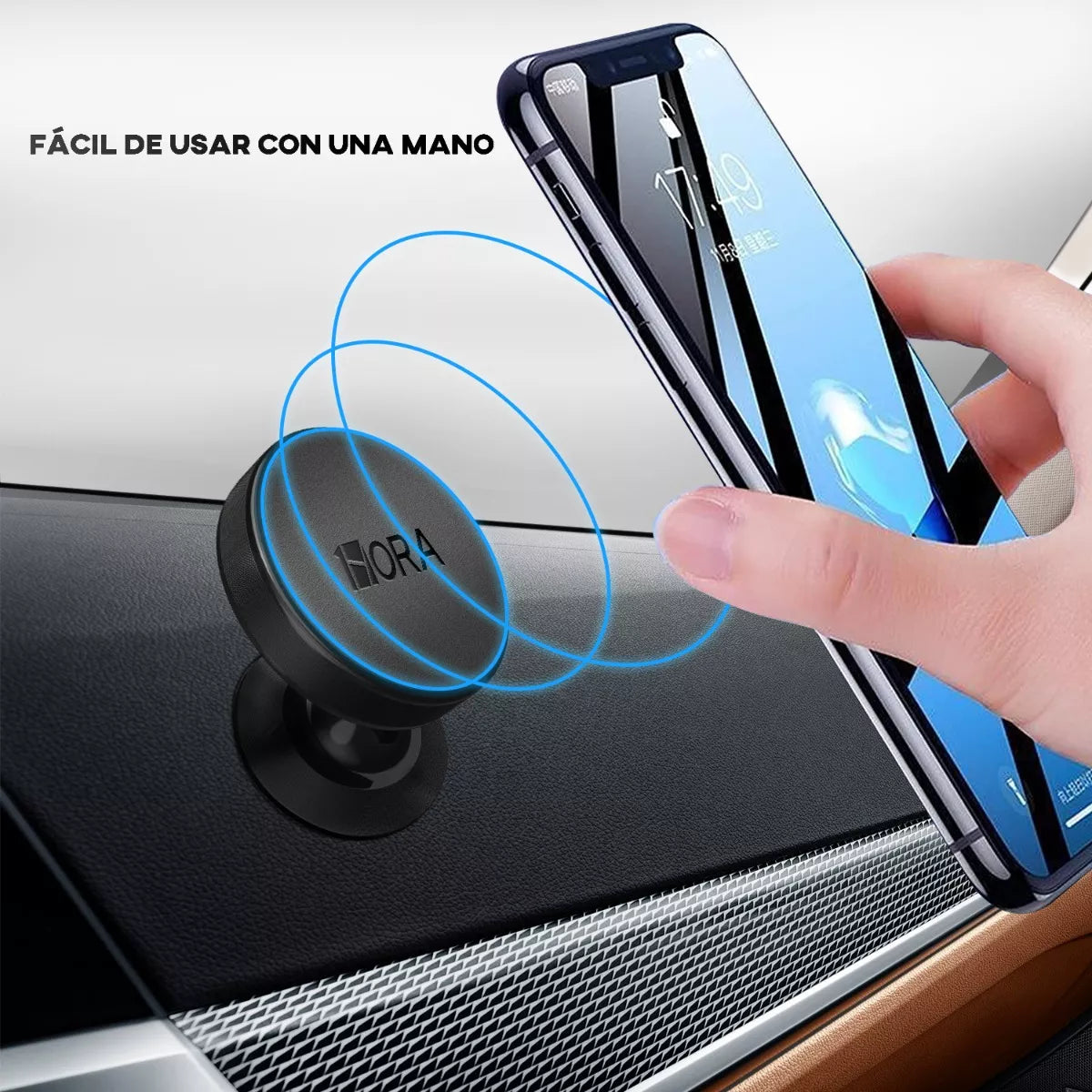 Soporte magnético de aluminio para celular - PJ093
