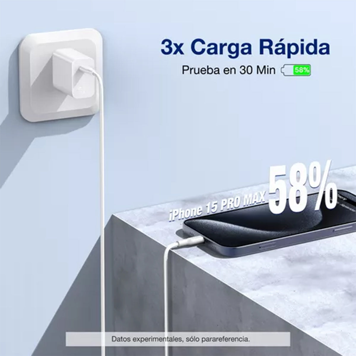 1HORA Cargador Tipo C 30w Carga Rápida GAR164