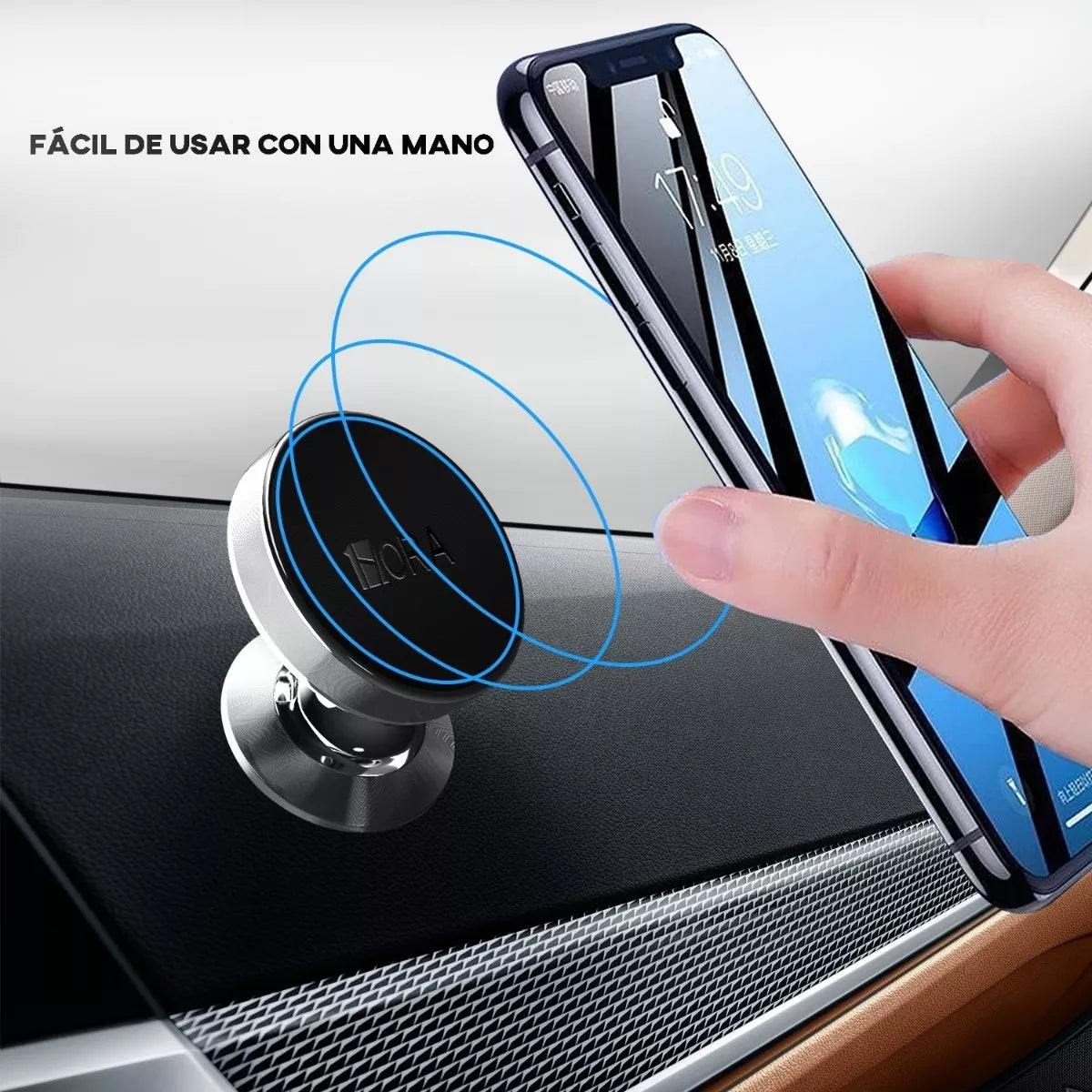 Soporte magnético de aluminio para celular - PJ093