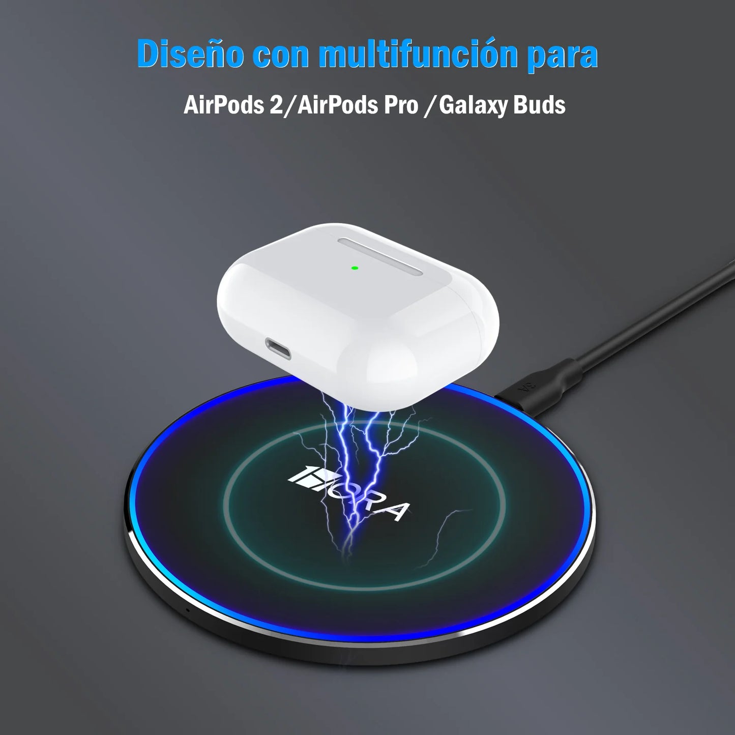 Cargador inalámbrico carga Rápida 10W - GAR151
