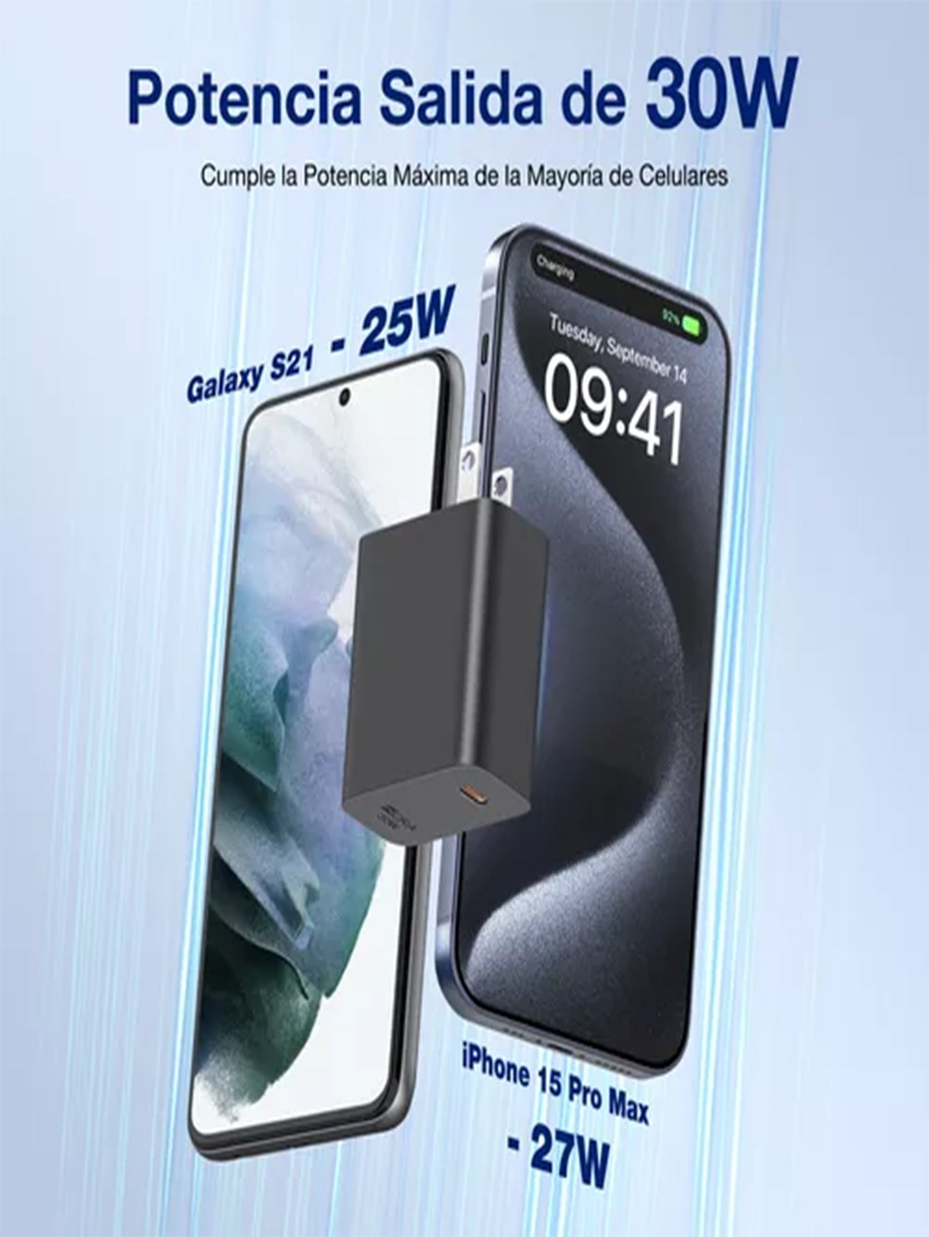 1HORA Cargador Tipo C 30w Carga Rápida GAR164