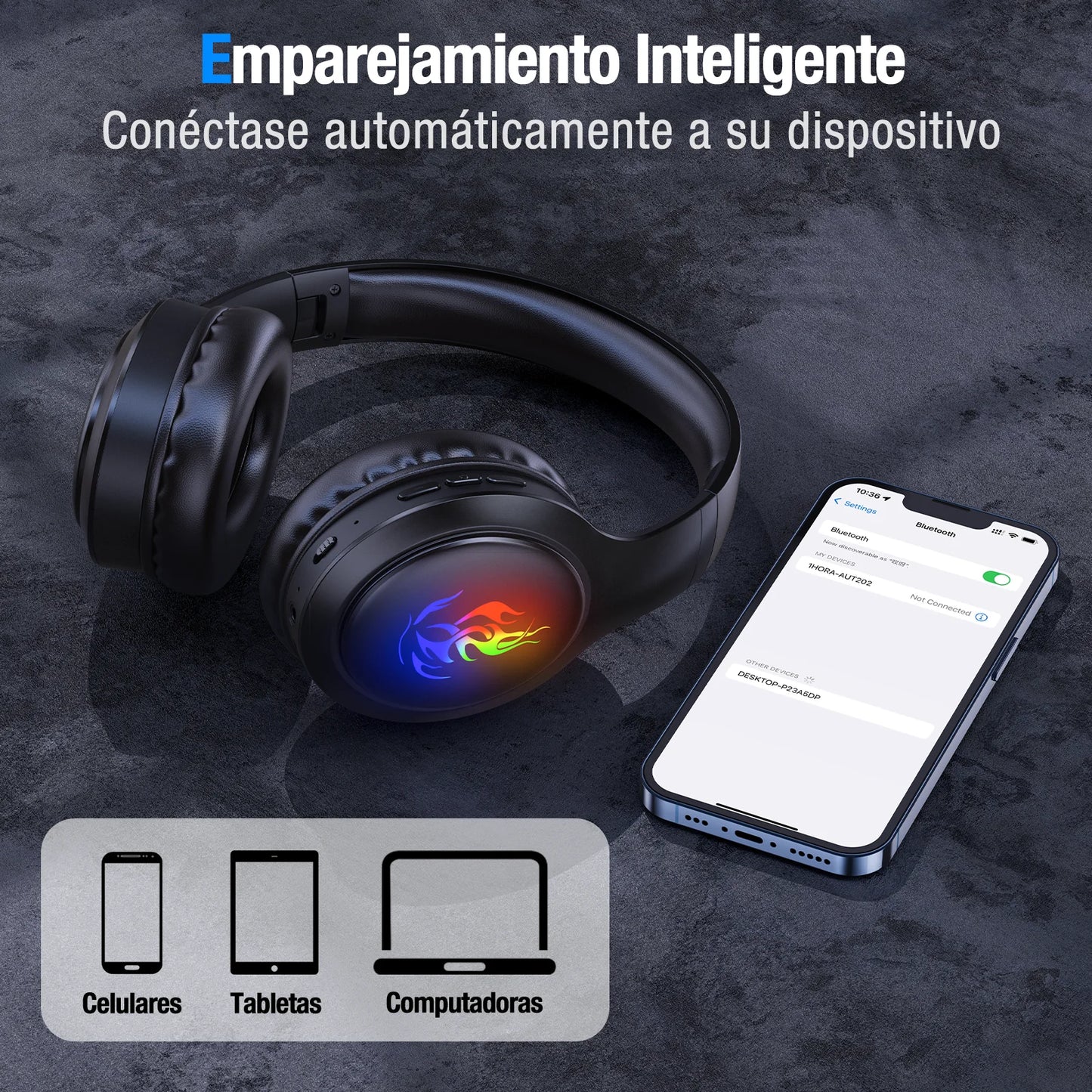 Audífonos de diadema bluetooth AUT202
