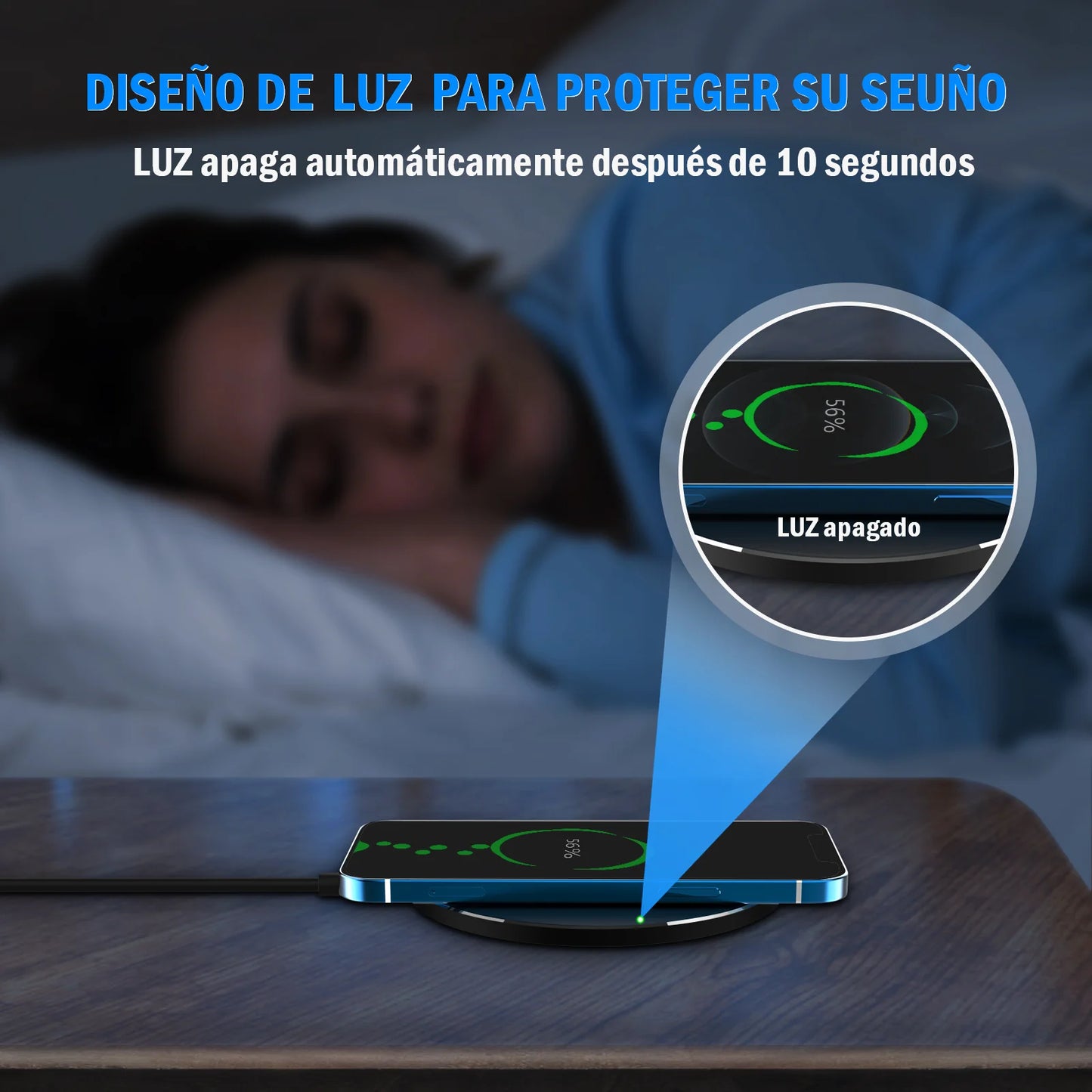 Cargador inalámbrico carga Rápida 10W - GAR151