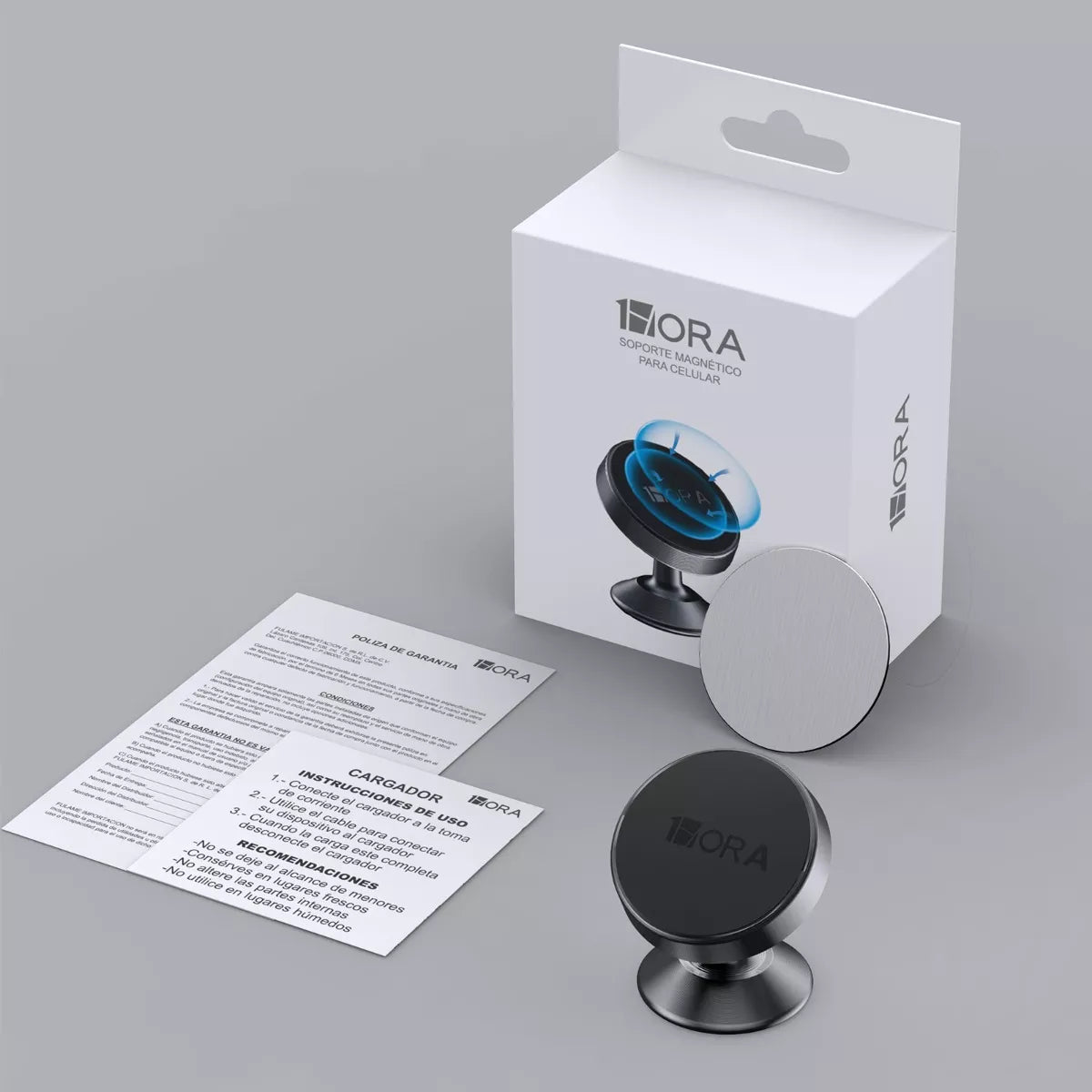 Soporte magnético de aluminio para celular - PJ093