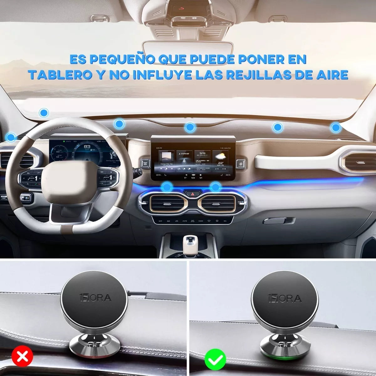 Soporte magnético de aluminio para celular - PJ093