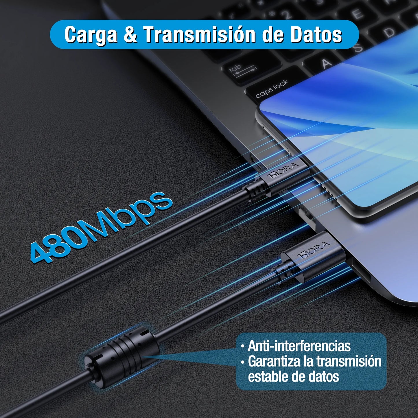 Cable V8 2.1A (1 METRO) - CAB186