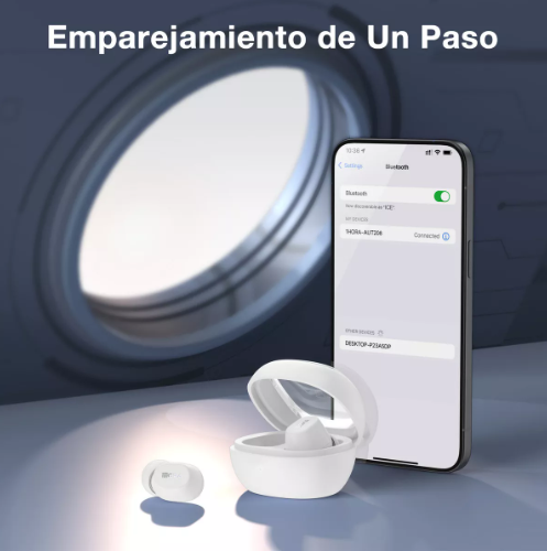 1HORAAudifonos Inalambricos In Ear Manos Libres Bluetooth 5.3 Color Negro AUT208