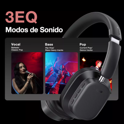 1HORA Audífonos Inalámbricos On-ear Bluetooth 5.3 1hora AUT250