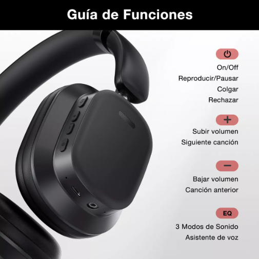1HORA Audífonos Inalámbricos On-ear Bluetooth 5.3 1hora AUT250