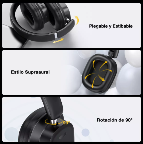 1HORA Audífonos Inalámbricos On-ear Bluetooth 5.3 1hora AUT250