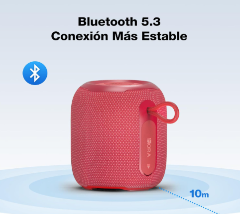 1 Hora Bocina Bluetooth BOC243 5.3, 5W Mini Bocina Portatil con Función Radio