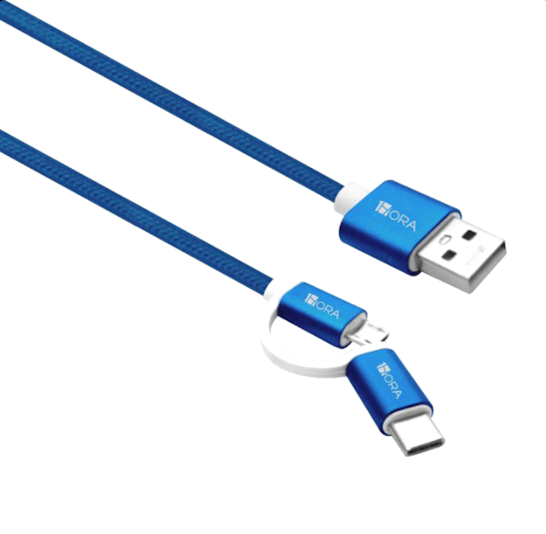 Cable 2 en 1 V8 – TIPO C 2.1A CAB218