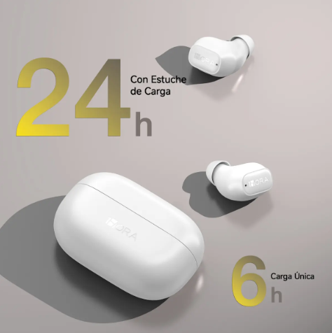 1Hora Audifonos Inalámbricos Bluetooth 6.0 con Pantalla LED y Micrófono AUT212