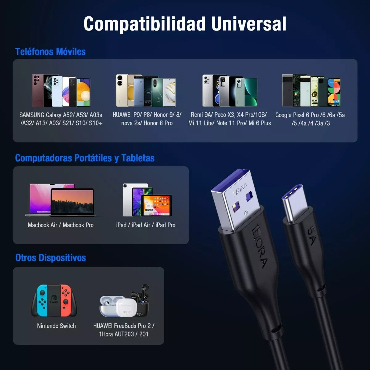 Cable TIPO C 5A (1.5 METROS) - CAB268