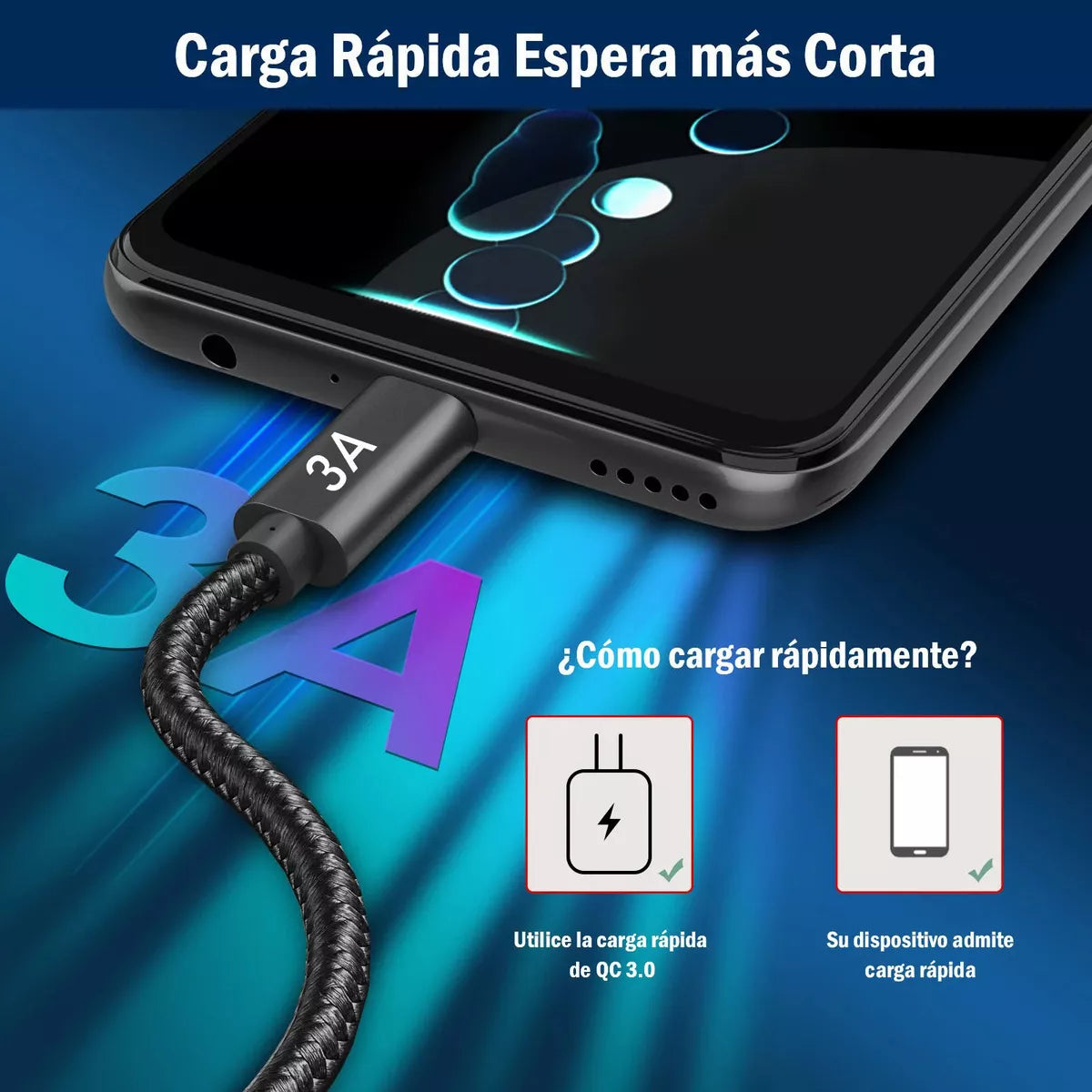 Cable Tipo C 3A (1.5 Metros) -CAB263