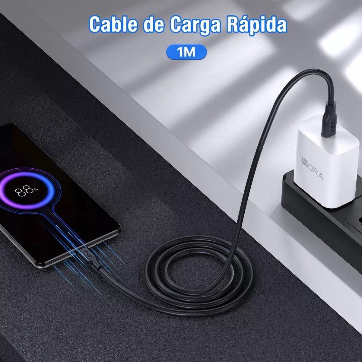 Cable Tipo C a Tipo C 3A (1 METRO) - CAB252