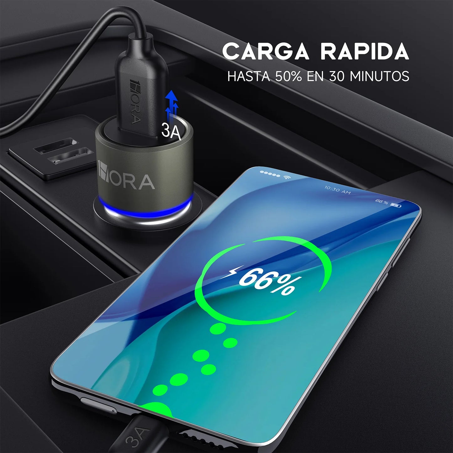 Combo cargador para auto 3A - GAR116