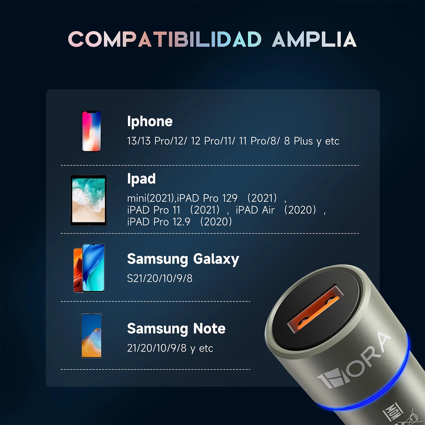Combo cargador para auto 3A - GAR116