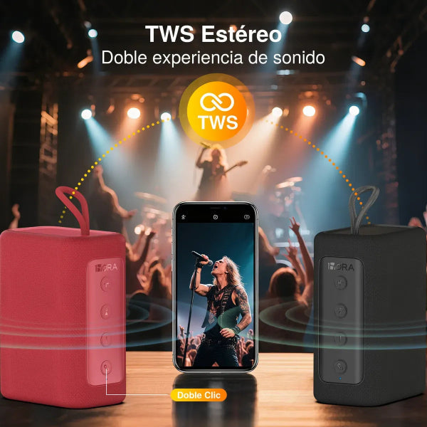 1HORA Bocina Bluetooth Portátil 7w Altavoz Pequeña BOC244