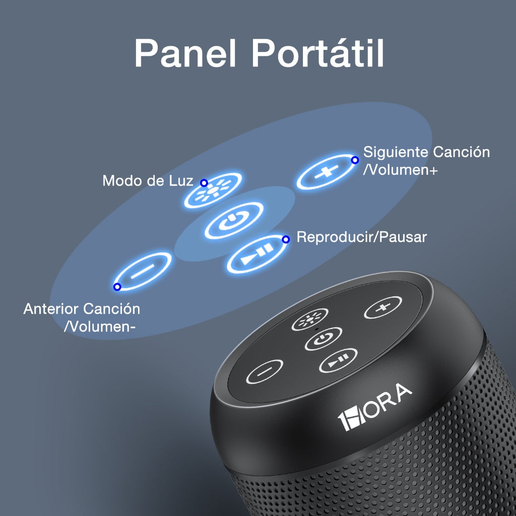 1HORA Bocinas Grandes Bluetooth 5.1 RGB boc242