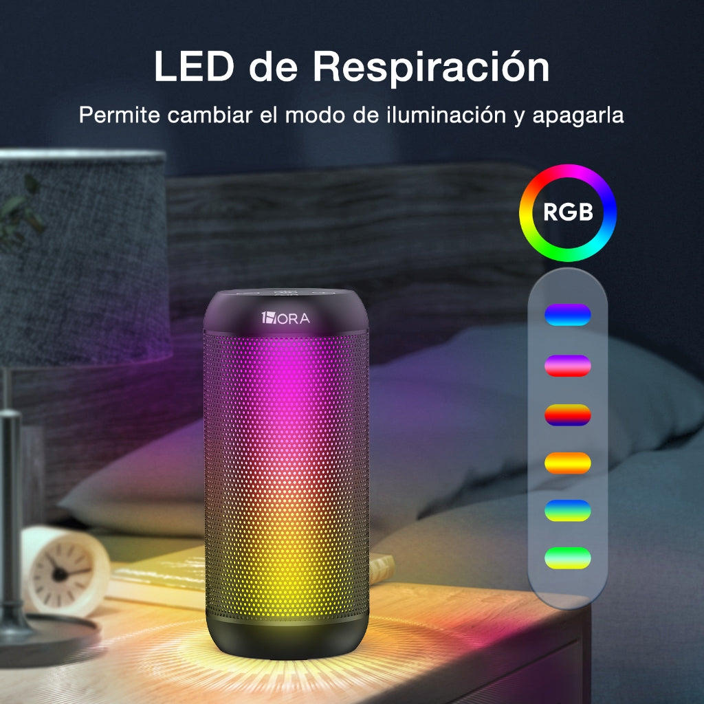 1HORA Bocinas Grandes Bluetooth 5.1 RGB boc242