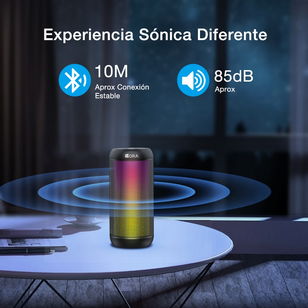 1HORA Bocinas Grandes Bluetooth 5.1 RGB boc242