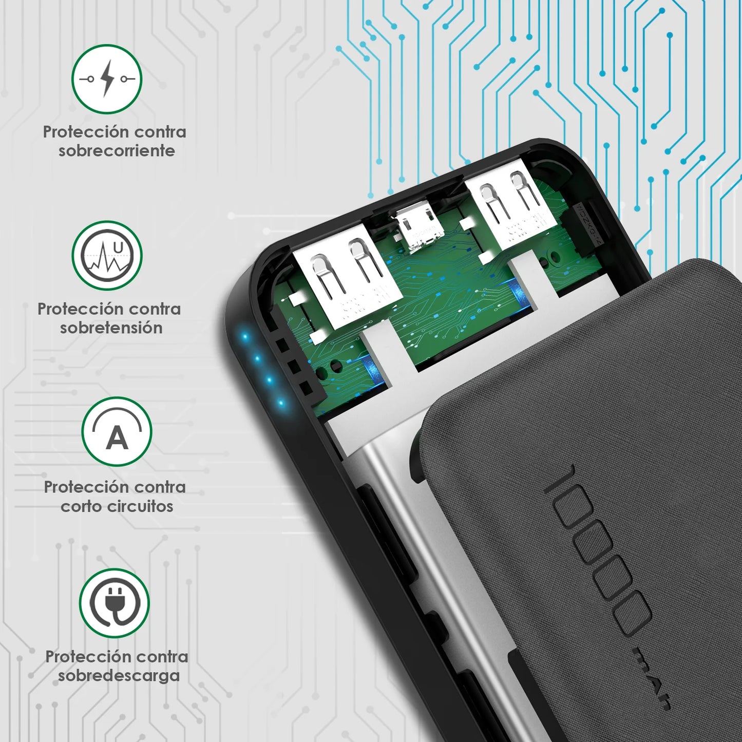 Batería portátil 10000mAh 2.1A - GAR094