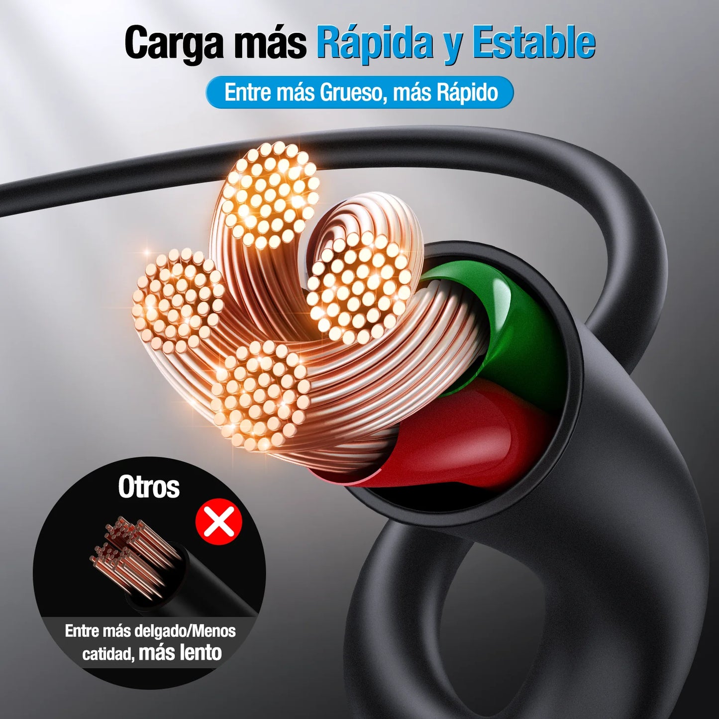 Cable V8 2.0A (1.5 METROS) - CAB031-B