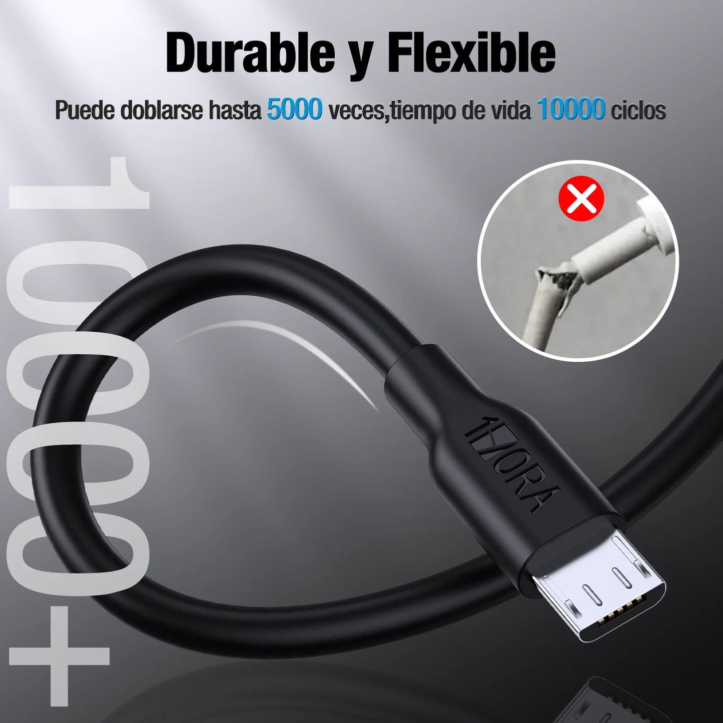 Cable V8 2.1A (2 METROS) - CAB245