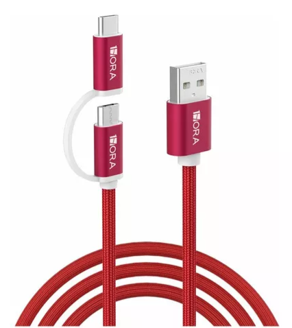 Cable 2 en 1 V8 – TIPO C 2.1A CAB218