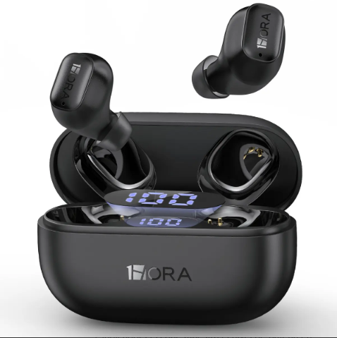 1Hora Audifonos Inalámbricos Bluetooth 6.0 con Pantalla LED y Micrófono AUT212
