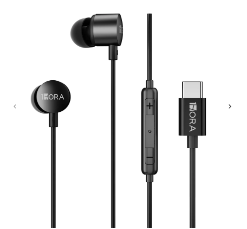 1HORA Audífonos In-Ear con Micrófono y Sonido HiFi, para Dispositivos USB-C AUT128