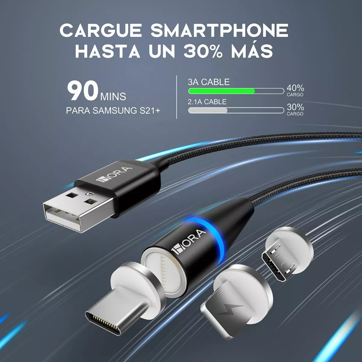 Cable Tipo C/V8/IP 3A (2 METROS) - CAB261