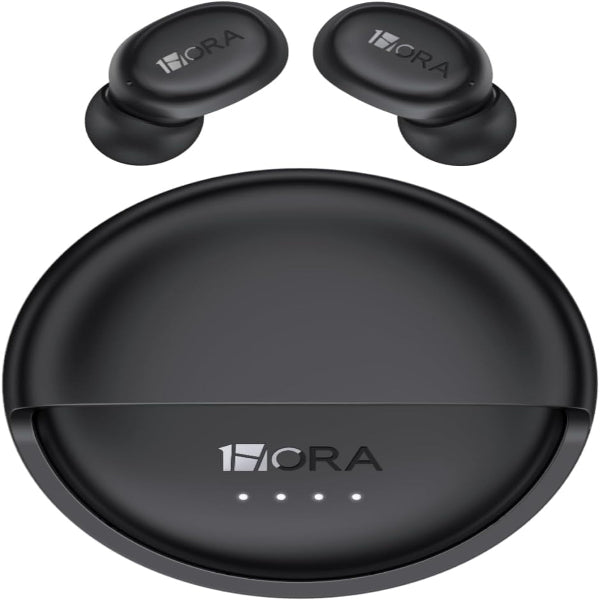 1HORA Audífonos con Estuche Giratorio, Manos libres Bluetooth 5.4, 32h Batería Sonido AUT216